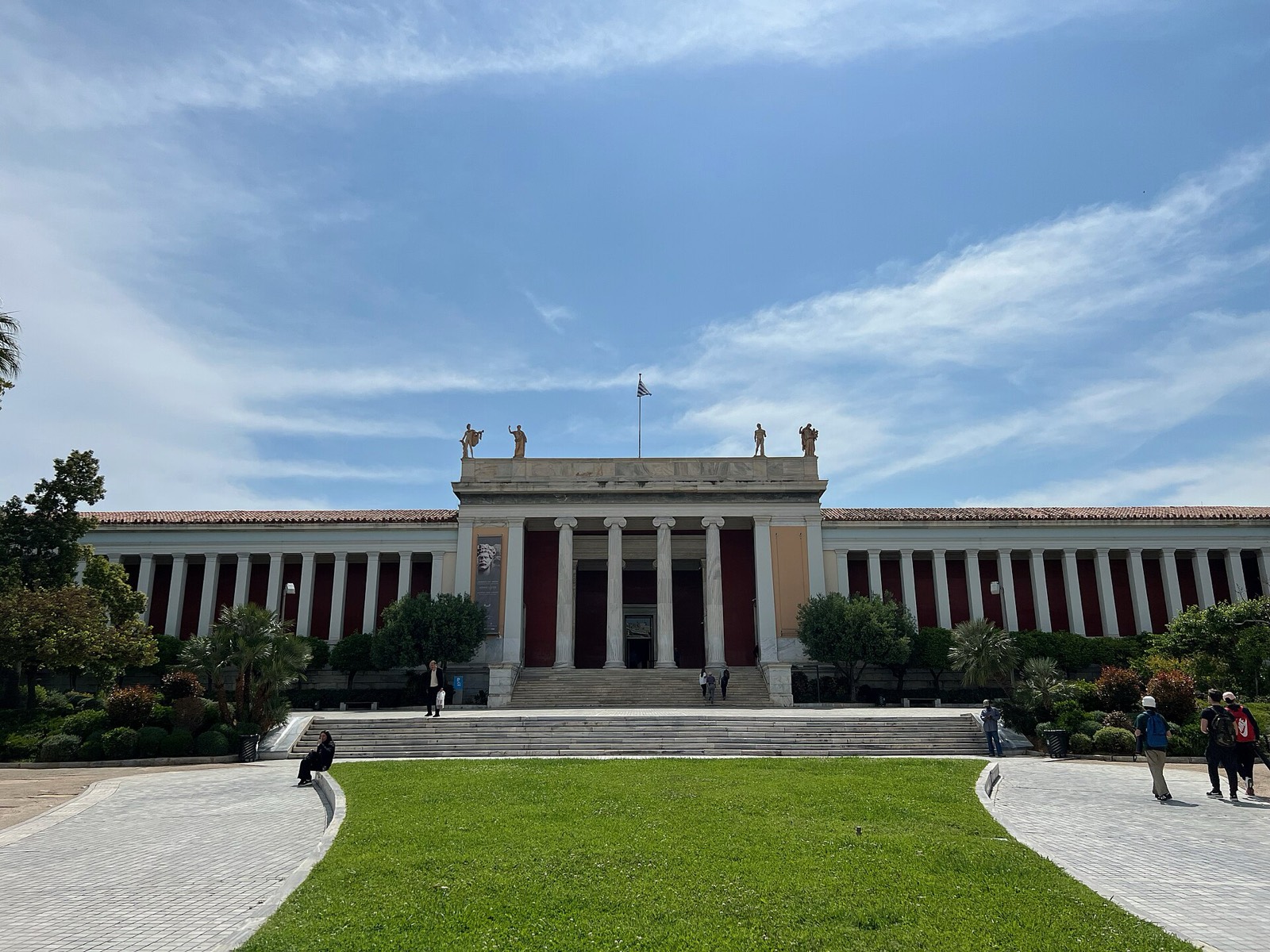 Neoclassical facade of the National Archaeological Museum in Athens