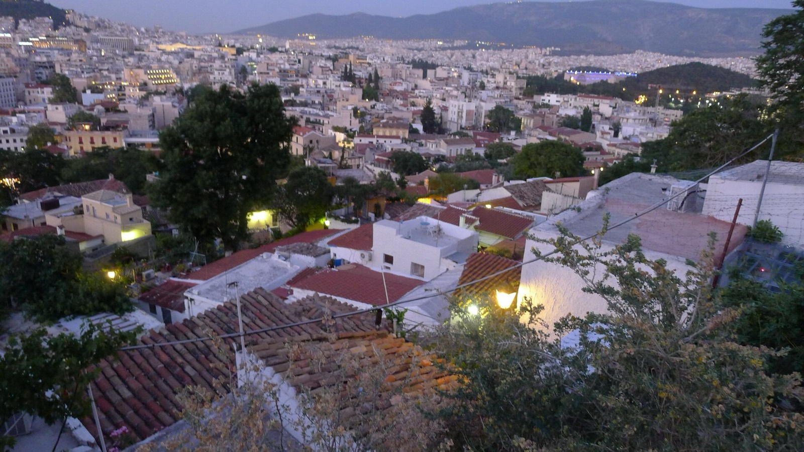 Whitewashed Anafiotika lanes in Plaka below the Acropolis